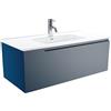 Parama Mobile Bagno Sospeso 120 cm 1 Cassetto Blu Zaffiro Opaco Con Lavabo Mod. Ardenne