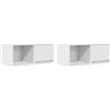 Mhdvray Set di 2 mobili TV sospesi, 60 x 31 x 25,5 cm, in legno, sospeso, per soggiorno, montaggio a parete con cassetto