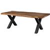 MASSIVMOEBEL24.DE FREEFORM 5 tavolo da pranzo in legno di sheesham - verniciato natur/gambe in ferro X antracite matt 200x100