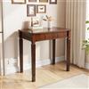 PADMA HOUSE Scrittoio in Legno Massiccio 80cm, Scrivania Vintage con 2 Cassetti, Tavolo da Studio Robusto per Computer e Ufficio, Mobile Salvaspazio Stile Classico