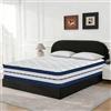 YIDATONG Materasso Matrimoniale 140x200 Ortopedico, Ibrido Materassi letto HR + Blue Lattice, Molle Insacchettate, Rigidità Media, Ergonomico 10 Zona, Anallergico e Antibatterico, Oeko-Tex, Altezza 26cm