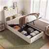 FCSQIU Letto singolo contenitore 90x200,Letto singolo imbottito,letto per ragazzi
