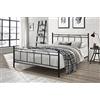 SISA srl, Struttura Letto Matrimoniale Ferro Battuto, Modello RITA, Colore Nero Anticato (Con Sfumature Oro), 170x120x195 cm, 100% Made in Italy