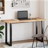 Generico Piano Tavolo Rettangolare 140x60x2cm in Legno Massello di Acacia Non Trattato, Scrivania in Legno per Casa o Ufficio, Superficie Liscia Facile da Pulire