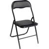 AVANTI TRENDSTORE Procida - Sedia pieghevole in tubolare d'acciaio nero con sedile e schienale imbottiti. Dimensioni LAP ca. 44x79x45 cm