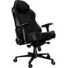 YUMISU 2054F Sedia da ufficio, da gioco, nera - Sedile gaming con cuscini magnetici per collo e lombari - in pelle PU con braccioli 4D - Poltrona con ruote in gomma silenziose 150 kg
