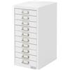 ML DESIGN modern living ML-Design Armadio per Archiviazione con 10 Cassetti 28x38x60 cm Bianco Cassettiera in Metallo per DIN A4 Schedario per Ufficio con Portaetichette Armadietto in Acciaio Portautensili Portaoggetti