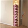 QVK Scarpiera, scarpiera, organizer per scarpe, nessuna installazione richiesta, rimovibile e montata liberamente, 15 cm tra ogni strato, adatta per casa, soggiorno, corridoio (L, rosa)