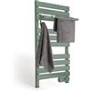 CREATE / Warm Towel 500W / Scaldasalviette Verde Salvia con ripiano / 96,9x5x55 cm/per Pavimento o Parete, Timer, Schermo LCD, Basso consumo, termostato