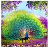 N / A DIY 5D Diamond Painting by Number Kit Completo Pavone Pittura a Diamante per Adulti Strass Punto Croce per la Diamond Ricamo per la Decorazione della Parete di casa -Round Drill,55x55cm