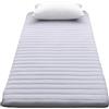 DECORN Materasso a pavimento, singolo, ispessito, 5 cm, morbido,portatile, arrotolabile, letto pieghevole, per casa e campeggio(grigio, 80 x 190 cm)