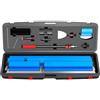 Xenmekrx Kit Rasatura Cartongesso, 6 Lame Inox, Asta Telescopica Regolabile, Valigetta Robusta per Applicazione Stucco, Finitura Muri, Lavori Interni, Cartongessista Pro(Blue)