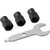 Zilimontt Set di 3 dadi M8 x 0,75 mm per utensili rotanti, in lega di zinco, accessori per smerigliatrice con chiave, parti di ricambio per lavori fai da te e lucidatura