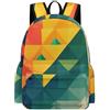 TPISLI Zaino per Computer Geometric Shapes Bambina Classe 3 Zainetto 3D Colorful Bambini 7-11 Anni Cartella Scolastica Elementare Bookbag, Outdoor Gite Uso Quotidiano
