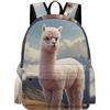 TPISLI Zainetto Alpaca Design Bambina 9 Anni Borsa Scolastica Animal Llama Bambini Classe 3-5 Cartella Scolastica Elementare School Bag, Tempo Libero Outdoor Uso Quotidiano