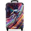 NoBoringSuitcases.com NoBoringSuitcases© Valigia Cabina Bambino Bagaglio Bambini Trolley Viaggio | 55x35x20 cm - Aereo Cabin Size Rigida Leggera Ruote Valigie Bimbo Astronauta - Skate - Spazio