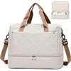 SEAFEW Borsone da Viaggio,Bagaglio a Mano 40x30x20 Ryanair Borsa da Viaggio | Borsa da Cabina Ryanair Borsa Palestra Sportiva Borsa Ospedale Parto con Scomparto Scarpe per Uomo e Donna,marrone beige