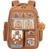 Générique Capybara Backpack, Cartoon Animal School Bag Waterproof, Adorable Cute Animals Book Bags, Large Capacity Bookbag for Kids Students Travel School Supplies, Multicolor, marrone, Se référer au