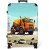 NoBoringSuitcases.com NoBoringSuitcases© Valigia Grande Bambini Trolley Da Stiva Viaggio Rigido | 77x51.5x28 cm - Leggero 4 Ruote Valigie Per Bimbo Large XL Bagaglio Betoniera - Sabbia - Industriale