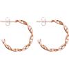 day berlin day.berlin orecchini a cerchio Rosa da donna placcati oro rosa 18k, ritorti 25mm di diametro e 2mm di spessore, acciaio inox 316L, senza nichel e resistenti all'acqua