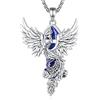 AEONSLOVE Collana Fenice di Cristallo Donna Ciondolo Lapislazzuli con Fenice Collane Lapislazzuli Pietra Naturale Phoenix Collana Cristallo Pietre e Cristalli Naturali Gioielli Cristalloterapia