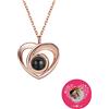TAISGONGBY Collana a Proiezione con Foto, Collana a Proiezione a Cuore Personalizzata