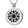 Morella Collana Donna in Acciaio Inox con Coins Moneta amuleto Ciondolo Rotondo 33 mm in in Sacchetto di Velluto