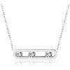Hmsanase Trend Collana Uomo Donna Gioielli Ciondolo Pendente Necklace Collana Corta Di Lusso Con Cristalli Scorrevoli Girevoli Per Donna Collana Con Catena D'Amore Di Lusso