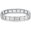Mon & Sons 9 mm Bracciale iniziale a croce con cuore, zampa, delfino, cavallo, yin yang in acciaio inossidabile italiano stile italiano, compatibile con charm modulari, 0, Metallo, Non pietra preziosa