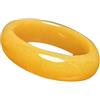 Generic Bracciale rigido in giada gialla da donna, gioielli in giadeite naturale