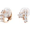 Swarovski Orecchini a clip Matrix, Taglio Round, Bianchi, Finitura oro rosa 18K