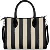 bugatti Cleo Tote Bag - Borsa a mano in similpelle a righe nera/beige