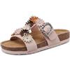QUEEN HELENA QUEEN HEELNA Ciabatte Donna con Fiori X34-112 (Rosa, Sistema Taglie Calzature EU, Adulto, Donna, Numero, Media, 39)