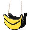 OATIPHO Borsa a Forma di Banana per Donna Borsa Tracolla Versatile e Morbida per Cellulare, Porta Oggetti Vari, per Shopping e Comute, in PU Giallo Design Divertente