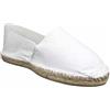 Desconocido Espadrillas classiche in tela con suola in juta, bianco, 47 EU