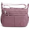 DEEVORCA Casuale Borsa A Tracolla Donna Moda Tasche Multiple Borse A Tracolla Semplice Leggero Nylon Impermeabile Borsa Messenger Viaggio Lavoro Festa Shopping Crossbody Rosa
