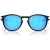 Oakley Occhiali da sole da uomo OO9265 Latch Ovali, Nero opaco/Bianco/Prizm Sapphire, 53 mm