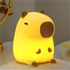 Entonic Simpatica luce notturna a forma di Capybara, a LED, ricaricabile, a 2 livelli, dimmerabile, per camera da letto, decorazione per la stanza, idea regalo per ragazze e ragazzi
