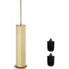 DAZI Scopino WC, Scopino Bagno Inox con Contenitore Interno Rimovibile per una facile pulizia, portascopino wc per Gabinetto Ottagonale (Oro Spazzolato)