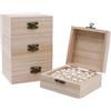 Fahibin 4 Scatole Di Legno Piccole Rustiche 10 X 10 X 5 Cm Scatole Di Legno Vuote Con Coperchio Per Fai Da Te Decorazione Da Tavolo