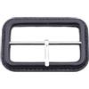 WDZDS Interno 2.5-5CM Sostituzione Fibbia in Vera Pelle Nera Sostituzione Fibbia per Cintura Rivestita in Pelle con Perno per la Creazione di Fibbia con Cursore Triglide