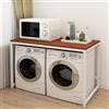 GBVQBA Mobile Porta asciugatrice Doppio per Lavatrice, scaffale per Lavanderia, Bagno e Toilette, 128 * 60 * 99 cm, portante 150 kg (Colore : Braun)