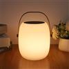 ZWOOS Lampada da Tavolo Senza Fili, Ricaricabile LED RGB, Luce Portatile Wireless con Modalità Sfarfallio Candela, Impermeabile IP54, con Telecomando (Luce solare)