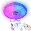 YRHome Lampada da soffitto LED da 36 W, dimmerabile con altoparlante Bluetooth, luce da soffitto, cielo stellato, cambio colore RGB, con telecomando o controllo tramite app, riproduzione musicale per