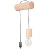 SOLLUX lighting Lampada Da Parete Applique Da Parete 1 Paralume In Legno Lampadine LED E27 6 x 19 x 55 cm Nimbi