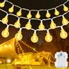 Etopgo Fata Luci Batteria Esterna, 6M 40LED Palla Fata Luci con 6h timer per l'illuminazione esterna interna, Natale, camera da letto, matrimonio, compleanno