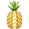 Syfunlv Crystal Pineapple, Glass Pineapple Lamp,Glass Fruit Decor,7,4 x 7,4 x 12,5 cm, luce notturna con frutta Pineapple Fairy Lights lampada ananas in acrilico, ornamento di cristallo Pineapple