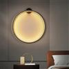 AstrizLamp Applique da Parete Interno LED, 30cm Nero Minimalista Cerchio Lampada da Muro per Soggiorno Dimmerabile Anello Luce Parete Illuminazione Indiretta Cablata, per Ufficio, Camera da Letto