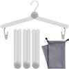 Sazfli Set di 4 Appendiabiti Pieghevoli da Viaggio - Grucce Portatili con Clip Nascoste Girevoli a 360°, Design in ABS Salvaspazio, Leggere e Resistenti, Ideali per Camicie Giacche Calze Asciugamani