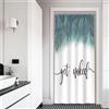 Xiaoterna Eleganti foglie blu e oro Tenda da bagno impermeabile Minimalismo moderno Sfumature Tessuto in poliestere bianco Resistente alla muffa Decorazione per il bagno di casa 90x180cm